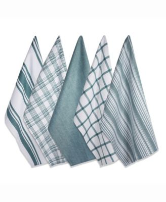 Assorted Woven Dishtowel, Set of 5
