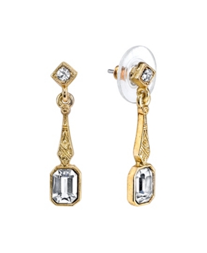 image of Downton Abbey Gold-Tone and Crystal Drop Earrings