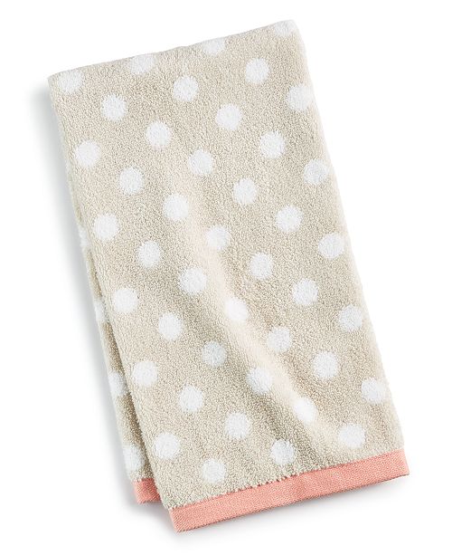 Martha Stewart Collection Cotton Dot Spa Fashion Hand Towel, Created