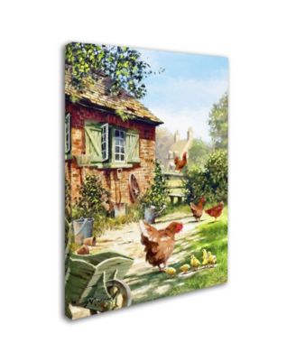 The Macneil Studio 'Chicken And Hens' Canvas Art - 24" x 32"