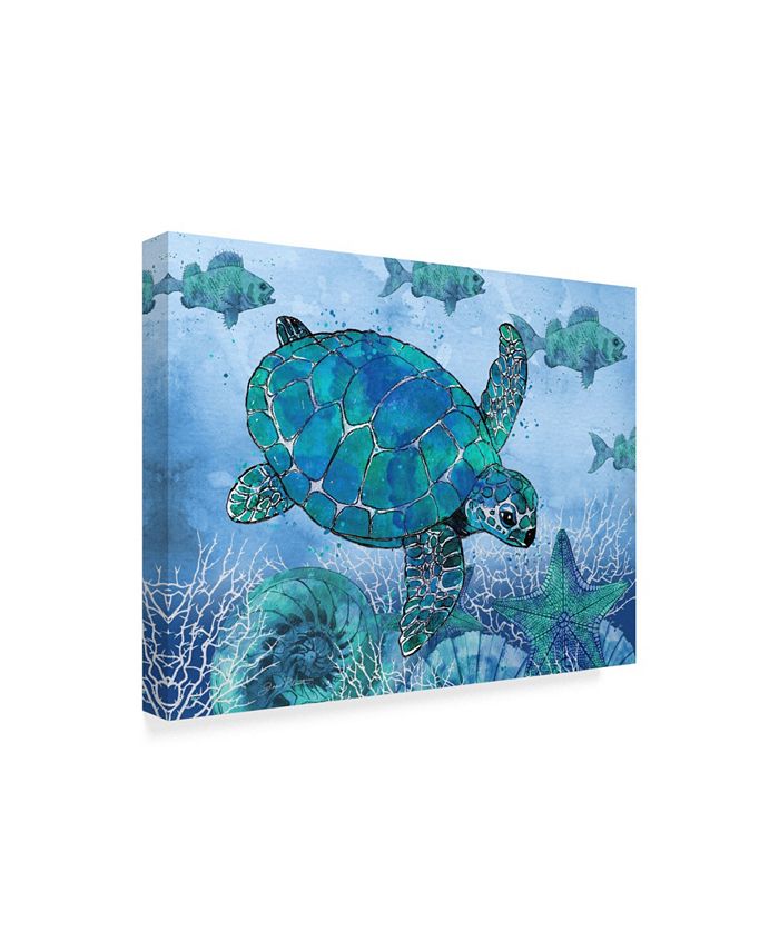 Trademark Global Jean Plout 'Ocean Blues Turtle' Canvas Art - 14