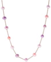 Pink Pearl Necklaces Pearl Diamond Gold Layered More Macy s