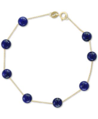 EFFY Collection - Onyx Bead (6mm) Bracelet in 14k Gold, (Also in Lapis Lazuli)