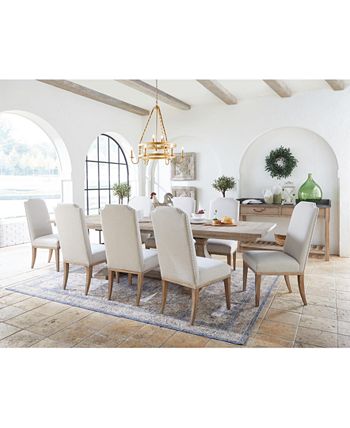 Furniture - Monteverdi Dining , 9-Pc. Set (Table & 8 Upholstered Side Chairs)