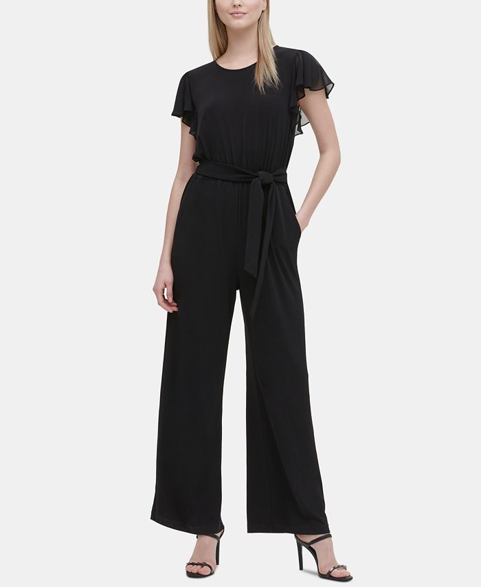 Calvin klein flutter sleeve jumpsuit store