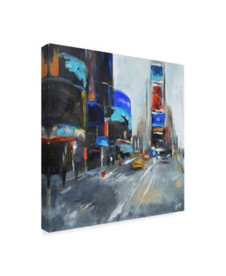 Solveiga 'Times Square New York' Canvas Art - 14" x 14"
