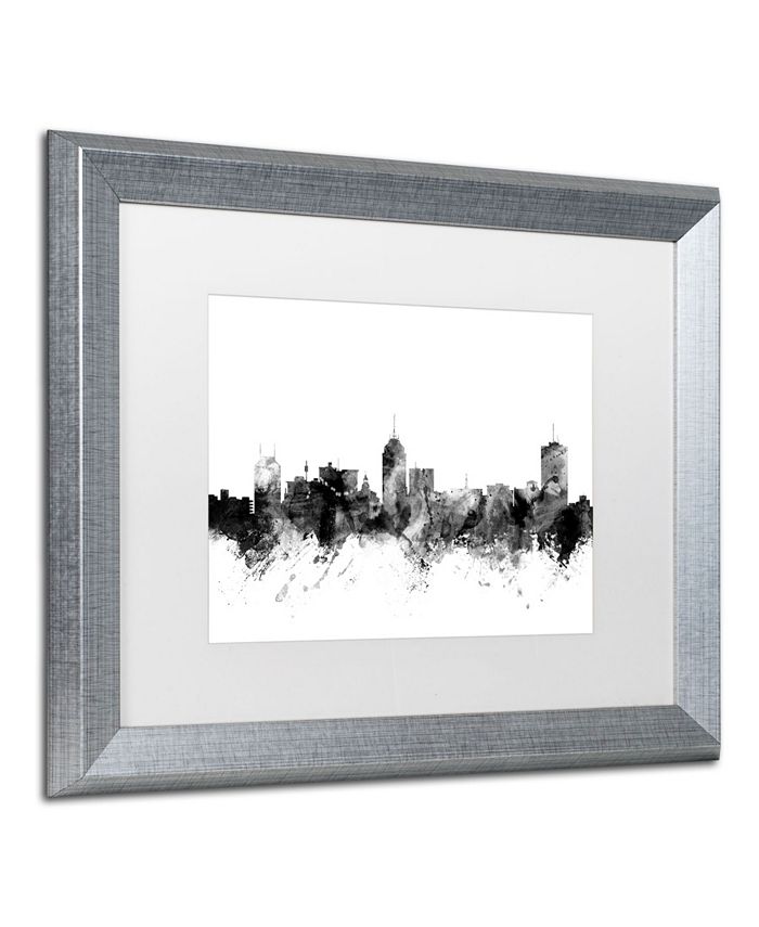 Trademark Global Michael Tompsett 'Fresno California Skyline B&W