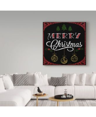 Trademark Global Jean Plout 'Merry Christmas Typography' Canvas Art ...