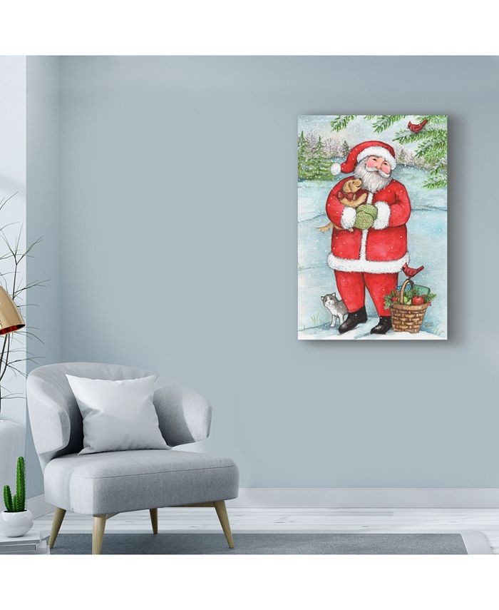 Trademark Global Melinda Hipsher 'Santa With Friends' Canvas Art - 12 ...