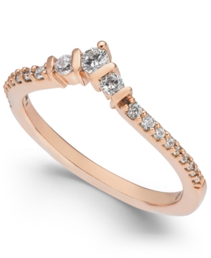 image of Diamond Contour Band (1/4 ct. t.w.) in 14k Rose Gold