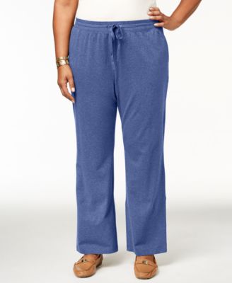 Karen Scott Plus Size Knit Drawstring Pants, Created for Macy's - Macy's