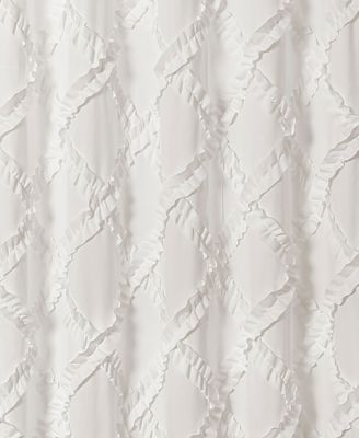 Ruffle Diamond Shower Curtain, 72" x 72"