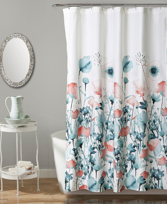 Lush Décor - Zuri Flora 72" x 72" Shower Curtain