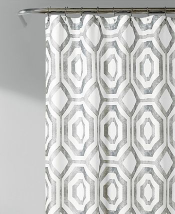 Lush Décor - Octagon Blocks 72" x 72" Shower Curtain