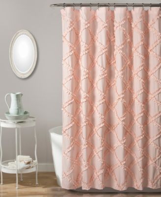 Lush Décor - Ruffle Diamond 72" x 72" Shower Curtain