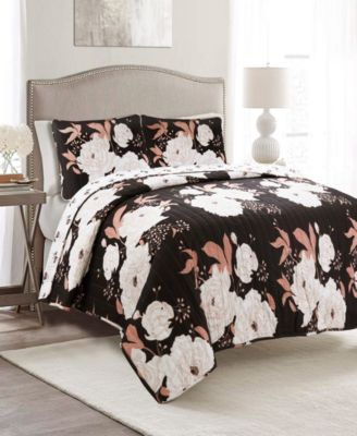 Lush Décor - Zinnia Reversible 3-Piece Full/Queen Quilt Set