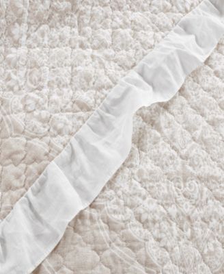 Lucianna Ruffle Edge Cotton 3-Pc. Bedspread Set, King
