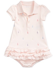 Ralph Lauren Baby Girls Embroidered Polo Dress
