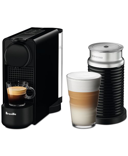 Nespresso Essenza Plus with Aerocinno Milk Frother, Black & Reviews