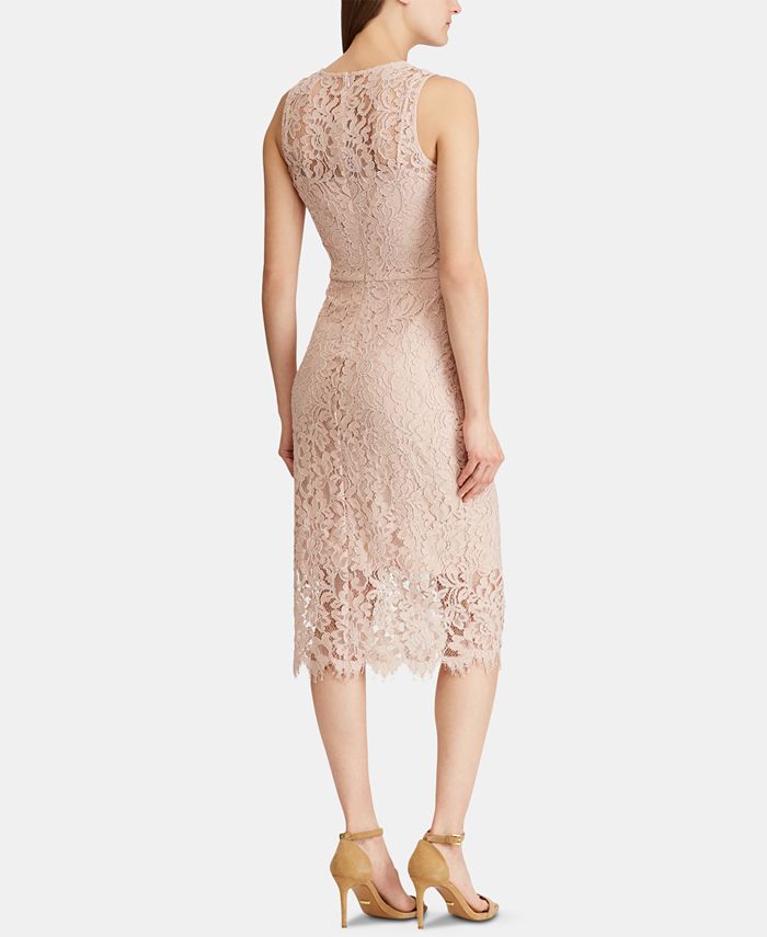 Lauren Ralph Lauren Floral-Lace Sleeveless Dress - Macy's