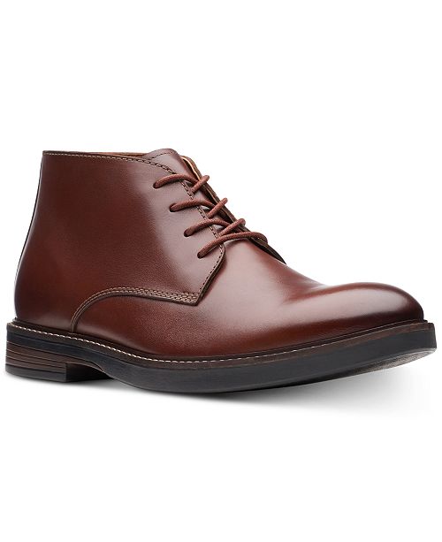 Clarks Men S Paulson Mid Black Leather Casual Boots Reviews