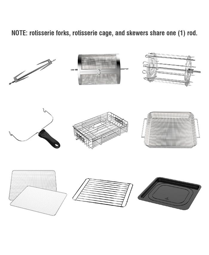 GoWISE USA 12.7Qt 15in1 Air Fryer Oven with 10 Accessories Macy's