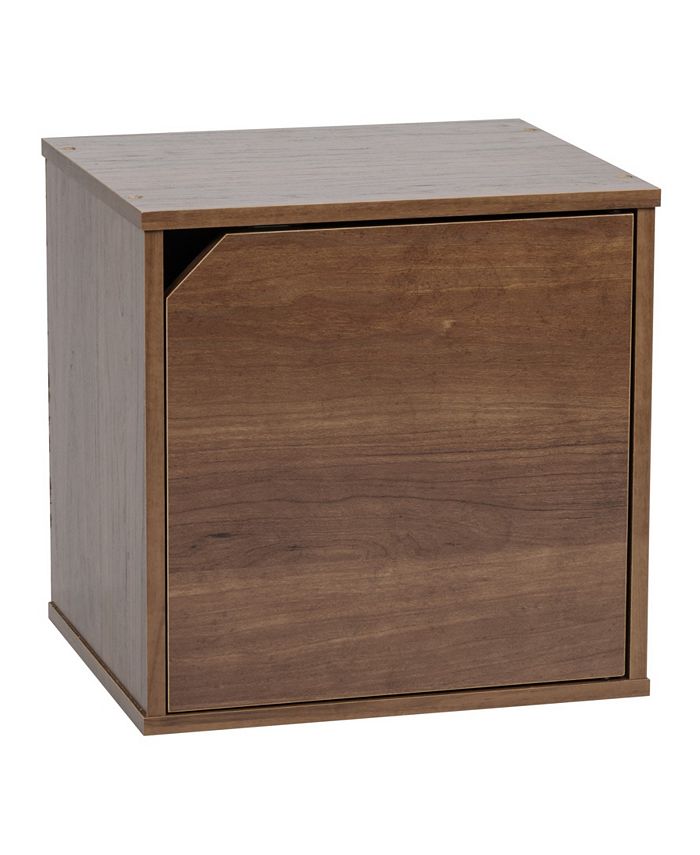 IRIS USA Baku Modular Wood Cube Box With Door Macy's