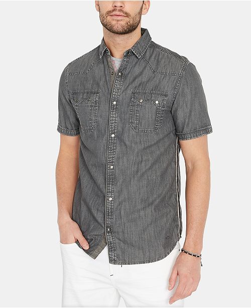 Buffalo David Bitton Men S Saroan Denim Snap Shirt Reviews