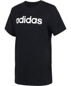 adidas Big Boys Short Sleeve Linear Logo T-shirt