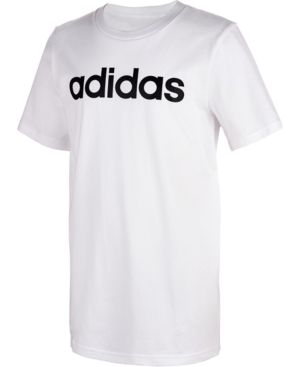 adidas Big Boys Short Sleeve Linear Logo T-shirt
