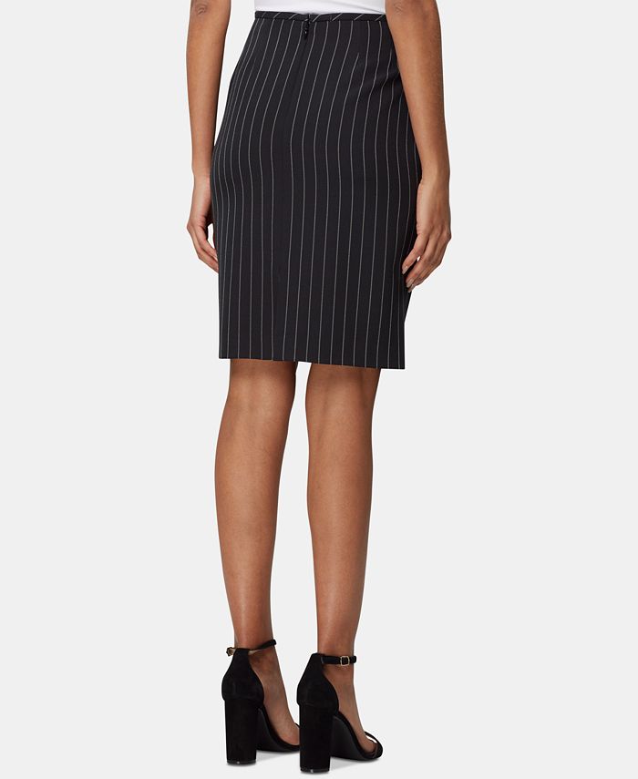 Tahari Pin Stripe Pencil Skirt Size 10