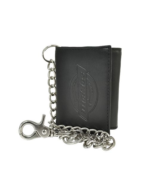 Dickies Security Leather Trifold Men's Wallet with Chains & Reviews