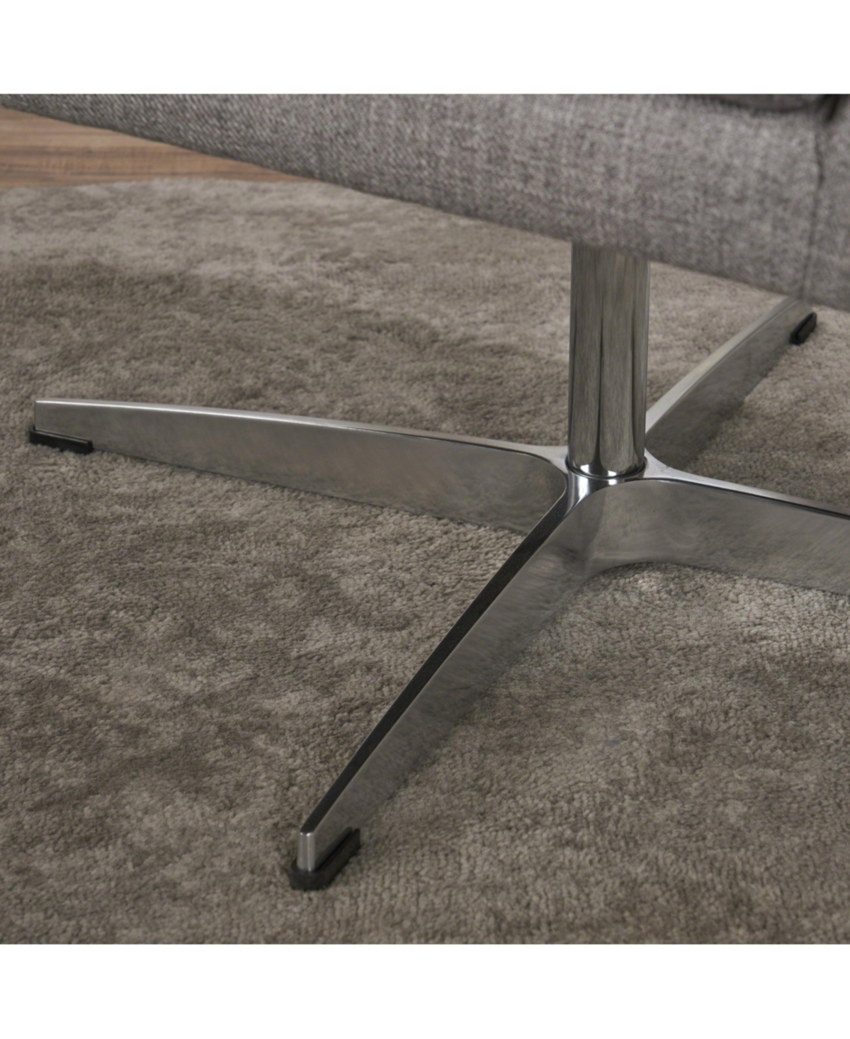 Noble House Horatia Swivel Chair In Gray
