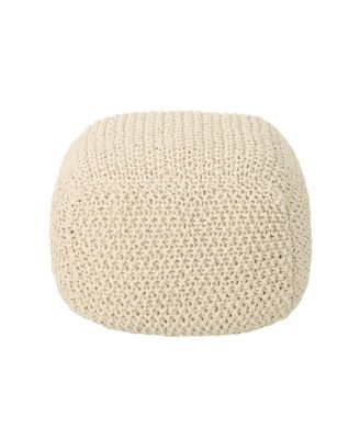 Pim Knitted Cotton Pouf Cube