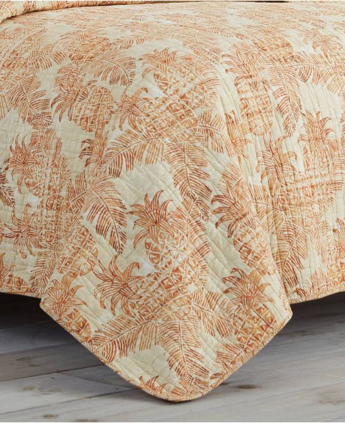 Tommy Bahama Home Tommy Bahama Batik Pineapple Raw Sienna Quilt Full Queen Reviews Quilts Bedspreads Bed Bath Macy S