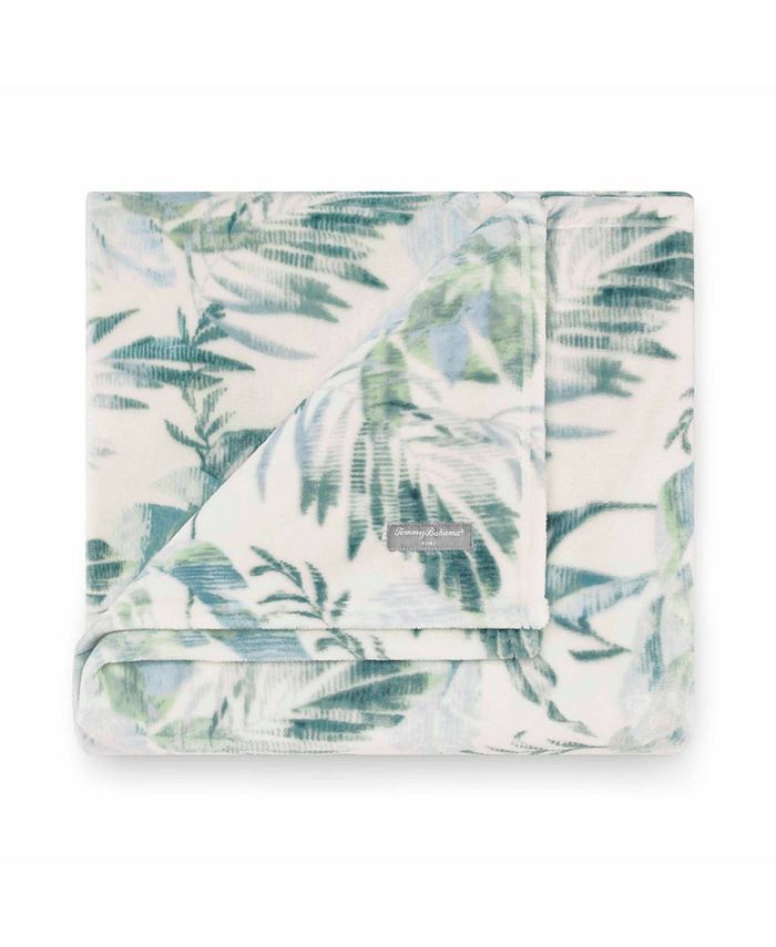 Tommy Bahama Home - Wallpaper Leaves Castaway Ultra Soft Plush Throw