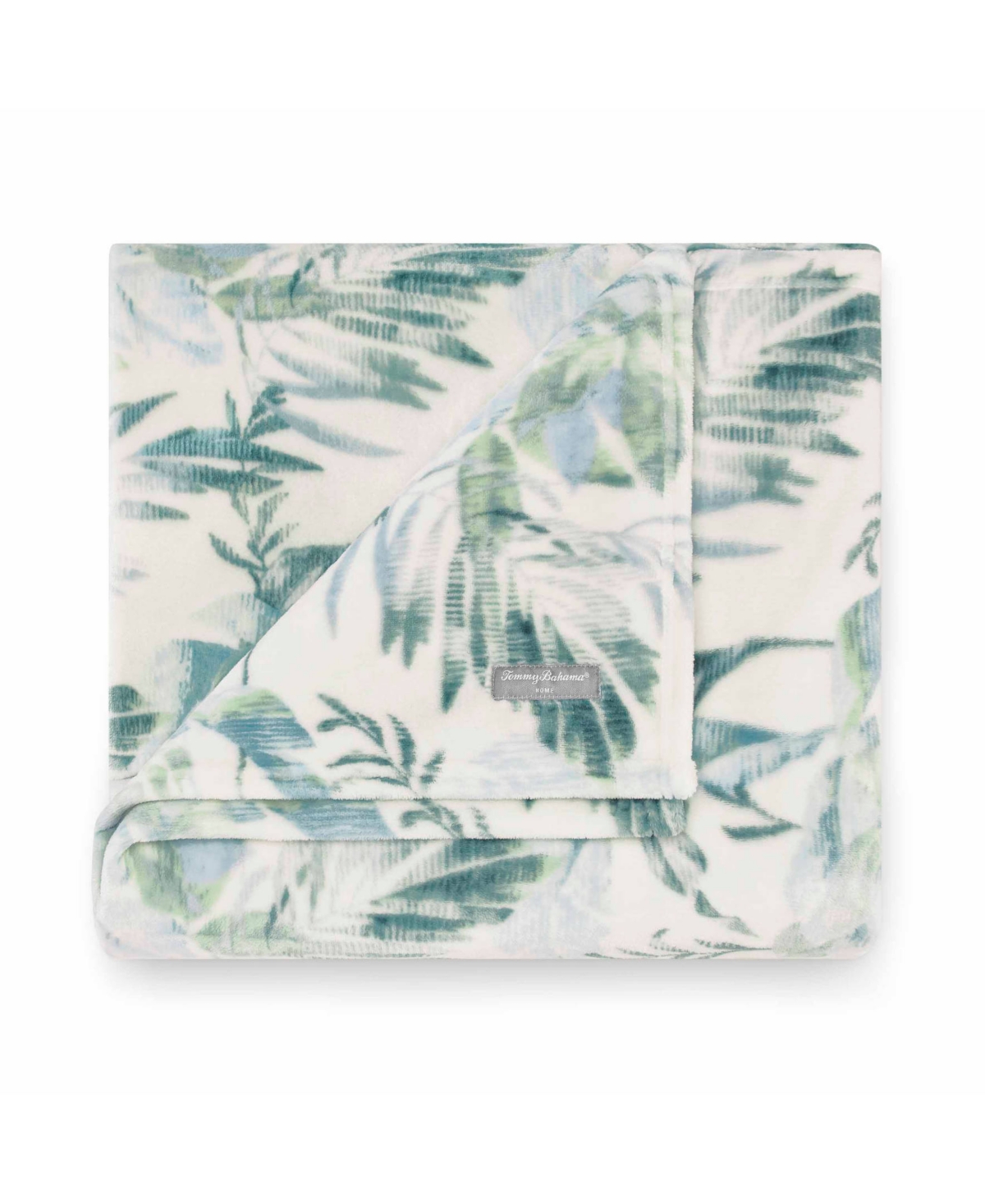 TOMMY BAHAMA HOME TOMMY BAHAMA WALLPAPER LEAVES CASTAWAY ULTRA SOFT PLUSH THROW BEDDING