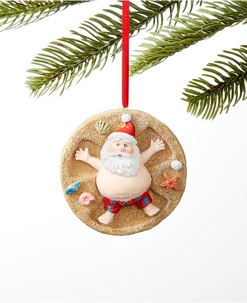 Holiday Lane At The Beach Santa On The Beach Ornament Created
