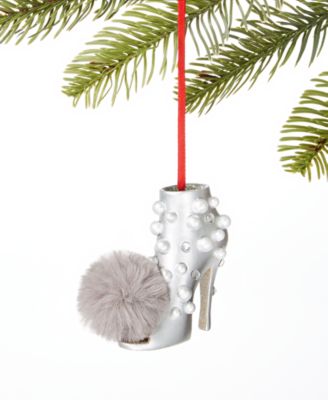 Holiday Lane - Fashion Week Silver High Heel Shoe Ornament