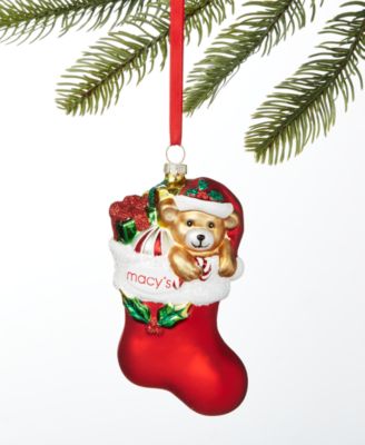 Holiday Lane - Macy's Stocking with Gifts Ornament