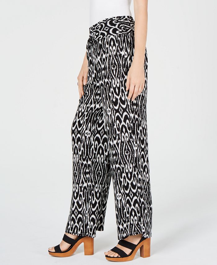 INC International Concepts INC Petite IkatPrint Crinkle Gauze Pants