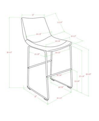 30" Faux Leather Barstool 2 Pack