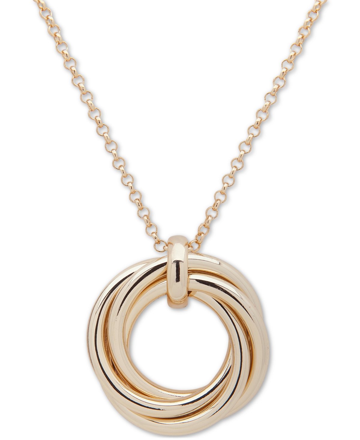 Lauren Ralph Lauren Gold-tone Love Knot 36" Pendant Necklace