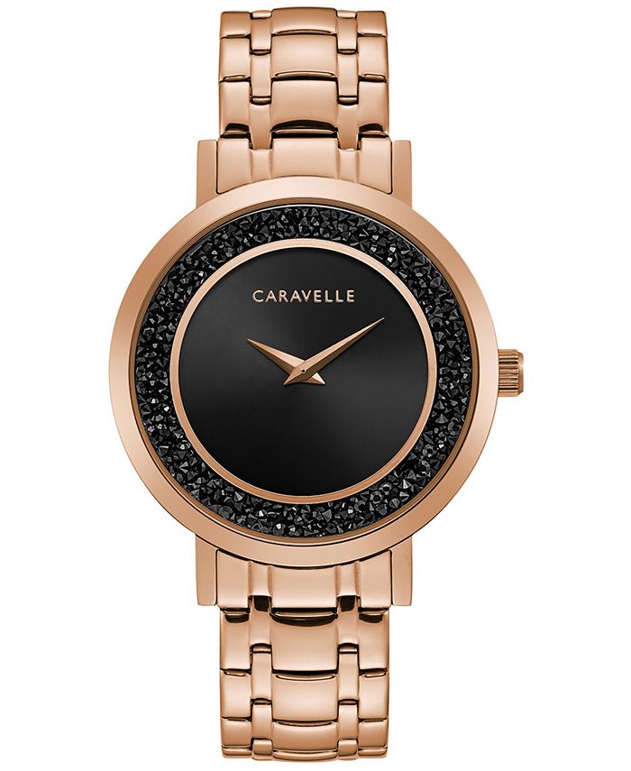 Caravelle - Women's Rose Gold-Tone Stainless Steel Bracelet Watch 36mm