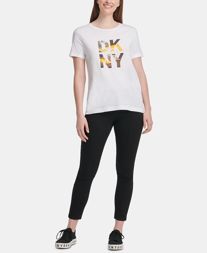 DKNY Logo-Print T-Shirt & Reviews - Tops - Women - Macy's