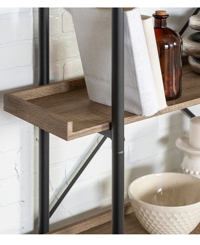 Walker Edison 68" Urban Pipe Bookshelf Driftwood Macy's