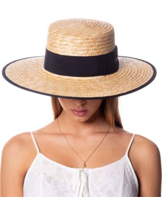 Angela & William Braid Natural Straw Women's Boater Hat