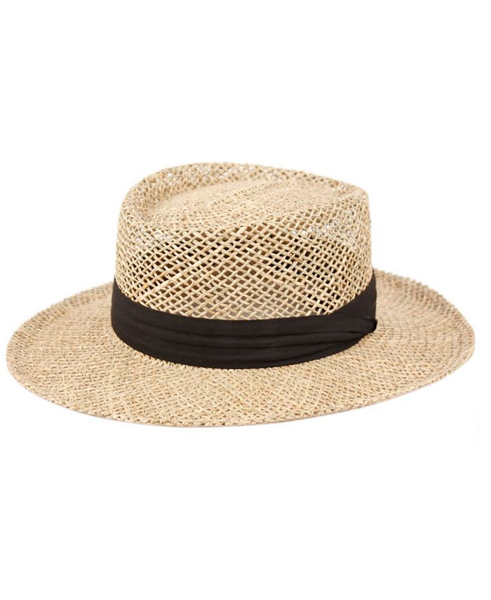 Epoch Hats Company Gambler Straw Hat with Grosgrain Band - Macy's