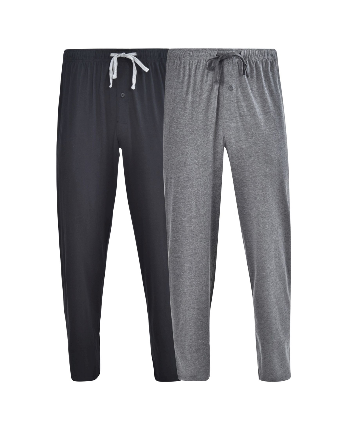 Men's Big and Tall Knit Pant, 2 Pack - Black/Grey