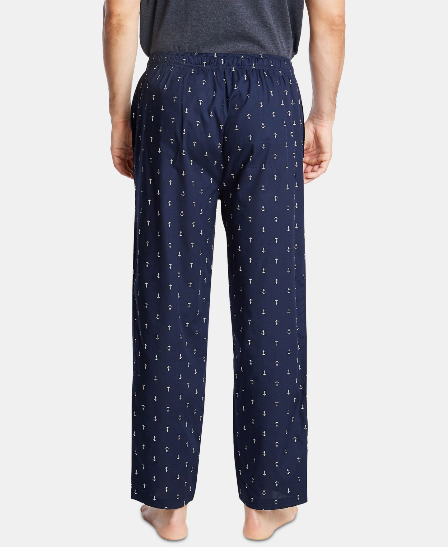 Пижамные брюки Anchor-Print для мужчин, хлопок — Nautica, цвет: Тёмно-синий — фото 2